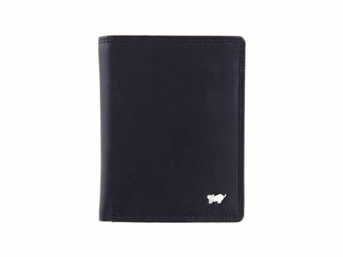 Geldb�rse Golf Secure Rindleder fein genarbt RFID Schutz schwarz mit Logo von Braun B�ffel - Bild vergr��ern 