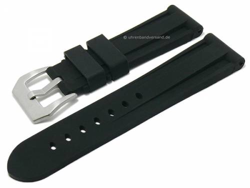 PREISTIPP: Uhrenarmband 22mm schwarz Silikon Breitdorn (Schlie�enansto� 20 mm) - Bild vergr��ern 