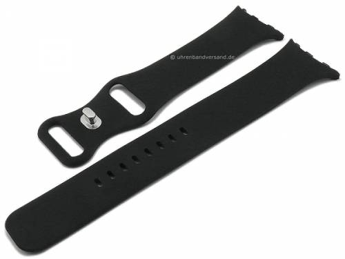 Uhrenarmband schwarz Silikon Spezialansto passend fr GOOGLE Pixel Watch - Bild vergrern 