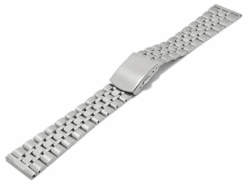 Preistipp: Uhrenarmband 16mm silberfarben Edelstahl massiv teilweise poliert mit Faltschlie�e - Bild vergr��ern 