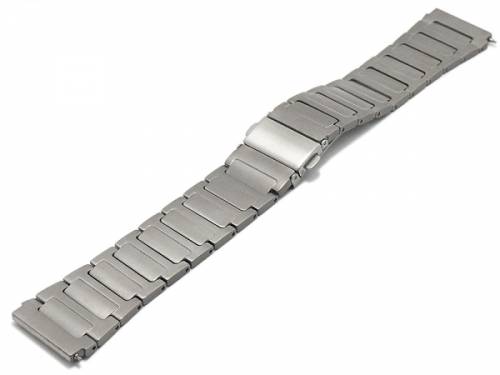 Preistipp: Uhrenarmband 22mm Titan massiv matt mit Schnellwechselstegen & Edelstahl-Faltschliee - Bild vergrern 