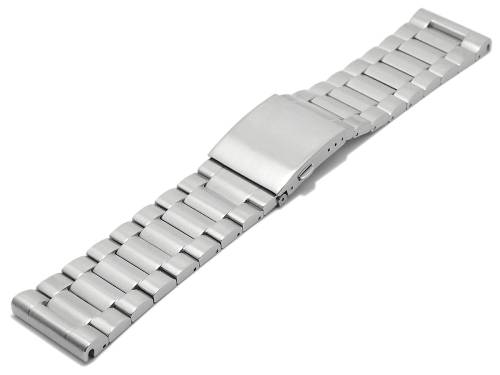 Uhrenarmband (Ackmb117) 28mm Edelstahl massiv matt mit Faltschlie�e - Bild vergr��ern 