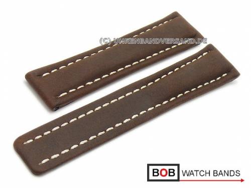 Uhrenarmband 20mm dunkelbraun Vertigo B�ffel f�r Breitling Faltschlie�e BOB (Schlie�enansto� 18 mm) - Bild vergr��ern 