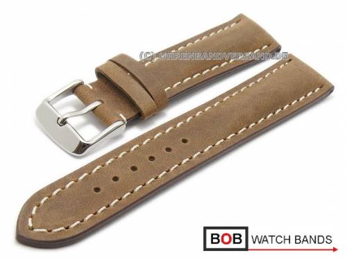 Uhrenarmband 20mm hellbraun Vertigo B�ffel f�r Breitling von BOB (Schlie�enansto� 18 mm) - Bild vergr��ern 