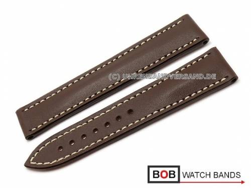 Uhrenarmband 20mm dunkelbraun Marino Sattelleder f�r Omega Faltschlie�e BOB (Schlie�enansto� 18 mm) - Bild vergr��ern 