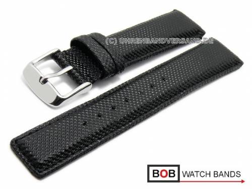 Uhrenarmband 21mm schwarz Sportivo Synthetik f�r IWC von BOB (Schlie�enansto� 18 mm) - Bild vergr��ern 