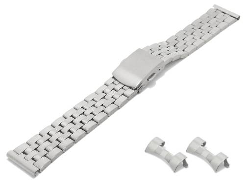 Uhrenarmband (BrMA2104) 18mm Edelstahl gefaltet teilweise poliert mit Wechselansto� rund & gerade von BEAR - Bild vergr��ern 