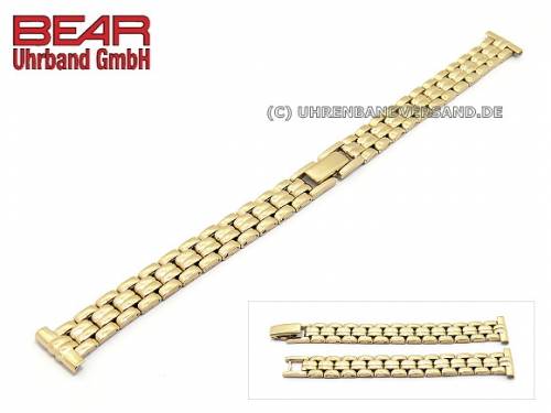 Edelstahl-Uhrband 12mm PVD goldfarben poliert von BEAR - Bild vergr��ern 