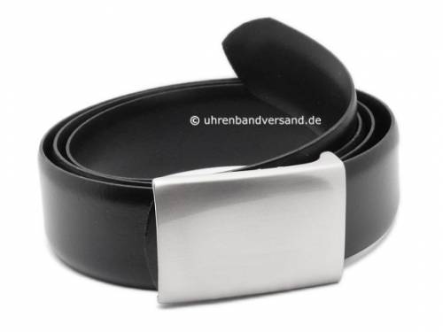 Hochwertiger Lederg�rtel MADE IN ITALY mit Koppelschlie�e schwarz - Gr��e 100 (Breite 3,5 cm) - Bild vergr��ern 