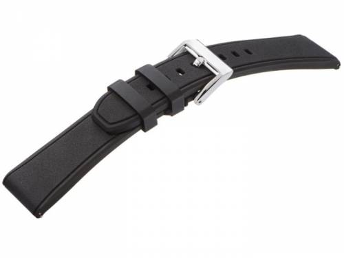 Uhrenarmband -Rubber FKM- 22mm schwarz Kautschuk mit EASY-CLICK von STAILER (Schlieenansto 20 mm) - Bild vergrern 