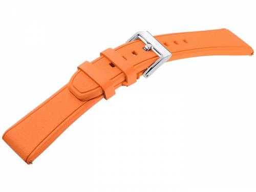 Uhrenarmband -Rubber FKM- 22mm orange Kautschuk mit EASY-CLICK von STAILER (Schlie�enansto� 20 mm) - Bild vergr��ern 
