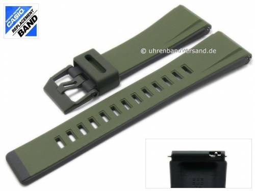 CASIO Ersatz-Uhrenarmband 24mm dunkelgr�n Kunstst. (10590971) Schnellwechsel-Stege schwarze Seitenkanten GA-2000-3A u.a. - Bild vergr��ern 