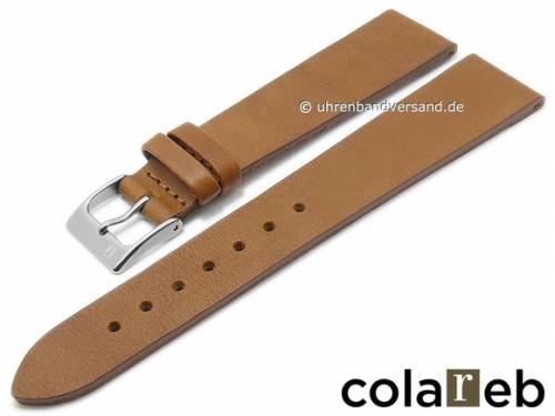 Uhrenarmband -Essential- 22mm hellbraun Leder Vintage-Look ohne Naht von COLAREB (Schlie�enansto� 18 mm) - Bild vergr��ern 
