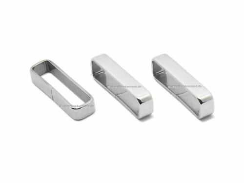 Ersatzschlaufen-Set 3tlg. 20mm silberfarben Edelstahl NATO-Style poliert - Bild vergr��ern 