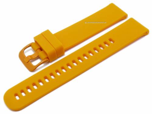 Preistipp: Uhrenarmband 22mm orange Silikon mit Schnellwechsel-Federstegen f�r sportive Uhren & Smartwatches - Bild vergr��ern 