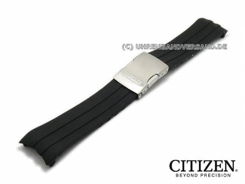 23 Mm Gummi-Armband Für Citizen Navihawk Eco-Drive – Schwarzes 2-teiliges Uhrenband, Tauchtauglich