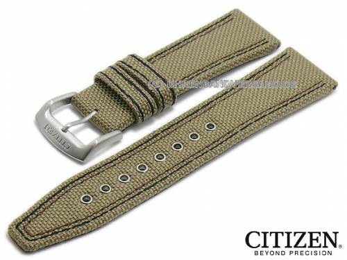 Uhrenarmband Original Ersatzband CITIZEN 22mm braun Textil schwarze dunkelbraune Doppelnaht fr BU2035-05E etc. - Bild vergrern 
