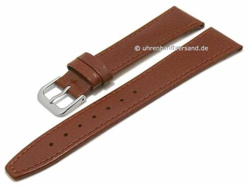 Uhrenarmband 18mm hellbraun Leder genarbt abgen�ht (Schlie�enansto� 16 mm) - Bild vergr��ern 
