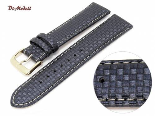 Uhrenarmband 20mm dunkelblau Di-Modell -Carbonio Sport- waterproof Carbon-Optik - Bild vergr��ern 