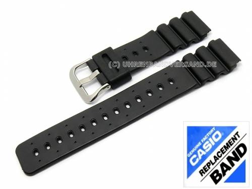 CASIO- Ersatzband 20mm schwarz Kunststoff (70612257) f�r DW-6400C, DW-8300, ATC-1100, DEP-600C etc. - Bild vergr��ern 