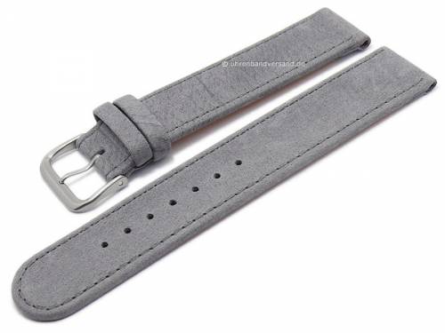 Uhrenarmband -Natural- 16mm grau Leder vegetabil gegerbt mit Titan-Schlie�e von DI-MODELL (Schlie�enansto� 16 mm) - Bild vergr��ern 