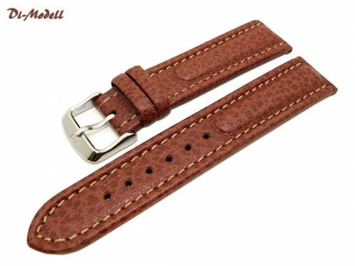 Uhrenarmband 18mm braun Di-Modell -Polo Sherpa- waterproof Wulst abgenht (Schlieenansto 16 mm) - Bild vergrern 