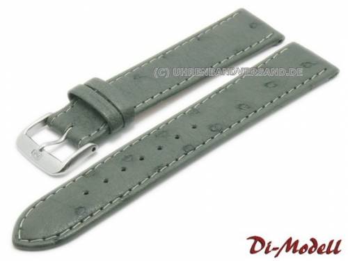Uhrenarmband 16mm grau Di-Modell -Ostrich- echt Strauss (Schlie�enansto� 15 mm) - Bild vergr��ern 