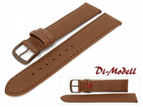 Uhrenarmband 18mm braun Di-Modell -Sport waterproof- genarbt wasserfest (Schlie�enansto� 16 mm) - Bild vergr��ern 