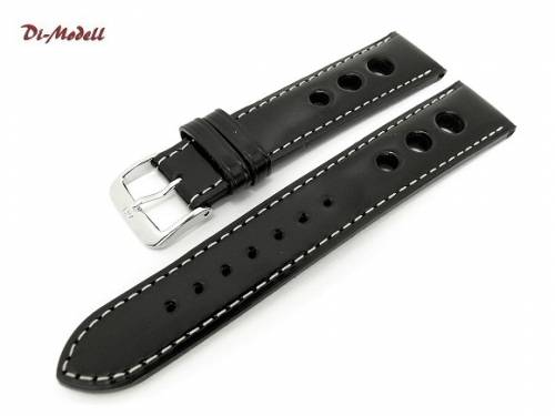 Uhrenarmband 20mm schwarz Di-Modell -Can-Am- Racing-Design gl�nzend - Bild vergr��ern 