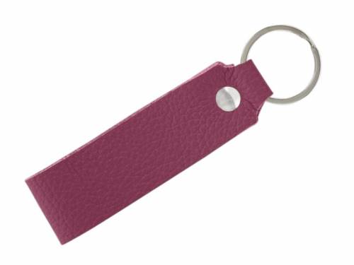 Schl�sselanh�nger MADE IN GERMANY Donato-Rindleder fuchsia genarbt  - Bild vergr��ern 