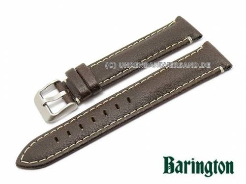 Uhrenarmband 18mm dunkelbraun Barington Antiklook helle Naht (Schlie�enansto� 16 mm) - Bild vergr��ern 