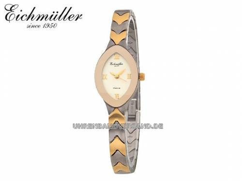 Damenuhr Titan bicolor Ziffernblatt goldfarben von EICHM�LLER (*EM*DU*) - Bild vergr��ern 