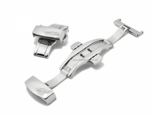 Butterfly-Faltschlie�e (EmBFS-73) 20mm Edelstahl poliert mit Dr�ckern - Bild vergr��ern 