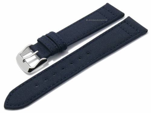 Uhrenarmband 18mm dunkelblau VEGAN Textil recycelt von EICHM�LLER (Schlie�enansto� 16 mm) - Bild vergr��ern 