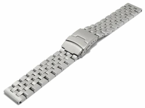 Uhrenarmband 20mm Edelstahl massiv klassisch geb�rstet mit Sicherheits-Faltschlie�e von EICHM�LLER - Bild vergr��ern 
