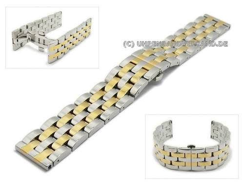 Uhrenarmband 22mm Edelstahl bicolor massiv poliert passend f�r Breitling etc. von Eichm�ller - Bild vergr��ern 