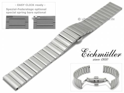 Uhrenarmband 18mm Edelstahl geb�rstet vorbereitet f�r EASY-CLICK mit Faltschlie�e von EICHM�LLER - Bild vergr��ern 