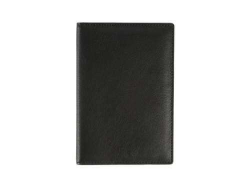 Passh�lle Rindnappa-Leder schwarz abgen�ht mit RFID-Schutz - Bild vergr��ern 