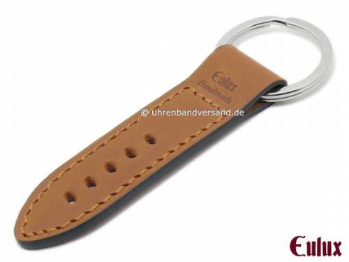 Exklusiver Schl�sselanh�nger -Watchband- echt Leder braun abgen�ht von Eulux - Bild vergr��ern 