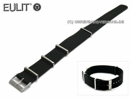 Uhrenarmband XL -Explorer- 20mm schwarz NATO-Durchzugsband von EULIT - Bild vergr��ern 