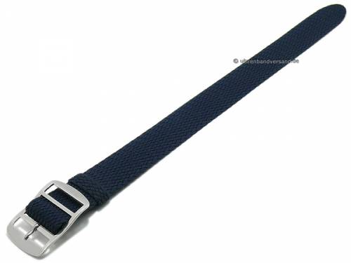 Uhrenarmband -Baltic- 20mm dunkelblau Perlon/Textil Durchzugsband von EULIT - Bild vergr��ern 