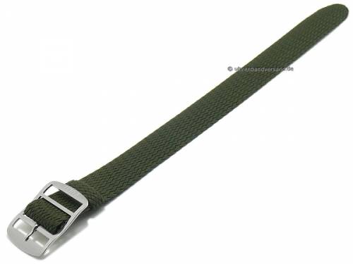 Uhrenarmband -Baltic- 20mm olivgr�n Perlon/Textil Durchzugsband von EULIT - Bild vergr��ern 