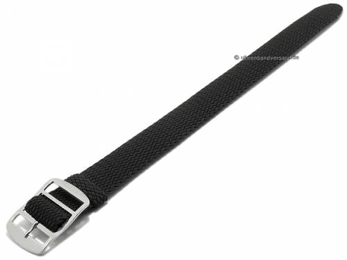 Uhrenarmband -Baltic- 18mm schwarz Perlon/Textil Durchzugsband von EULIT - Bild vergrern 