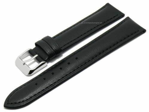 Uhrenarmband -Bozen- 22mm schwarz VEGAN aus Apfel-Fasern mit Naht von BARINGTON (Schlieenansto 20 mm) - Bild vergrern 