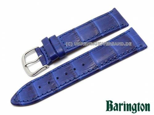 Uhrenarmband XS 20mm dunkelblau Louisiana-Kroko-Pr�gung von BARINGTON (Schlie�enansto� 18 mm) - Bild vergr��ern 