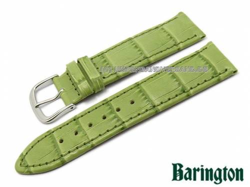 Uhrenarmband XS 20mm gr�n Louisiana-Kroko-Pr�gung von BARINGTON (Schlie�enansto� 18 mm) - Bild vergr��ern 