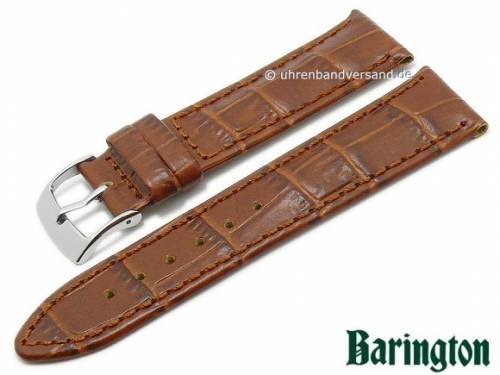 Uhrenarmband XS 16mm mittelbraun Louisiana-Kroko-Prgung von BARINGTON (Schlieenansto 14 mm) - Bild vergrern 