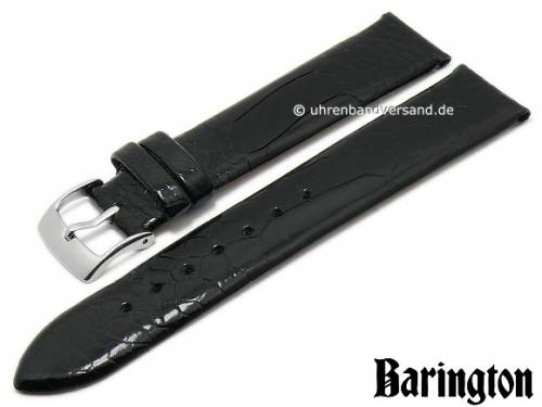 Uhrenarmband 17mm schwarz echt Strau�en-Bein von BARINGTON (Schlie�enansto� 16 mm) - Bild vergr��ern 