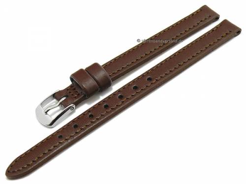 Uhrenarmband -Kalb Resisto- 08mm mittelbraun Leder glatt abgenht MADE IN GERMANY von BARINGTON (Schlieenansto 08 mm) - Bild vergrern 