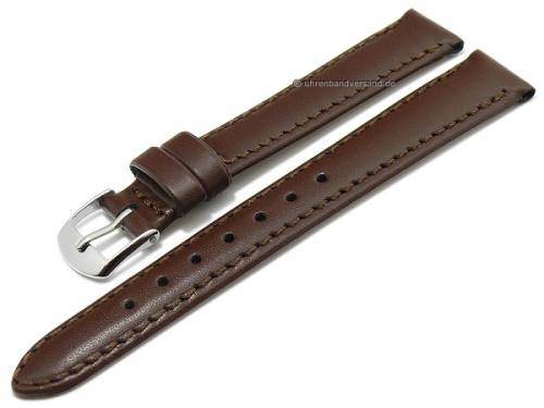 Uhrenarmband -Kalb Resisto- 11mm mittelbraun Leder glatt abgen�ht MADE IN GERMANY von BARINGTON (Schlie�enansto� 10 mm) - Bild vergr��ern 